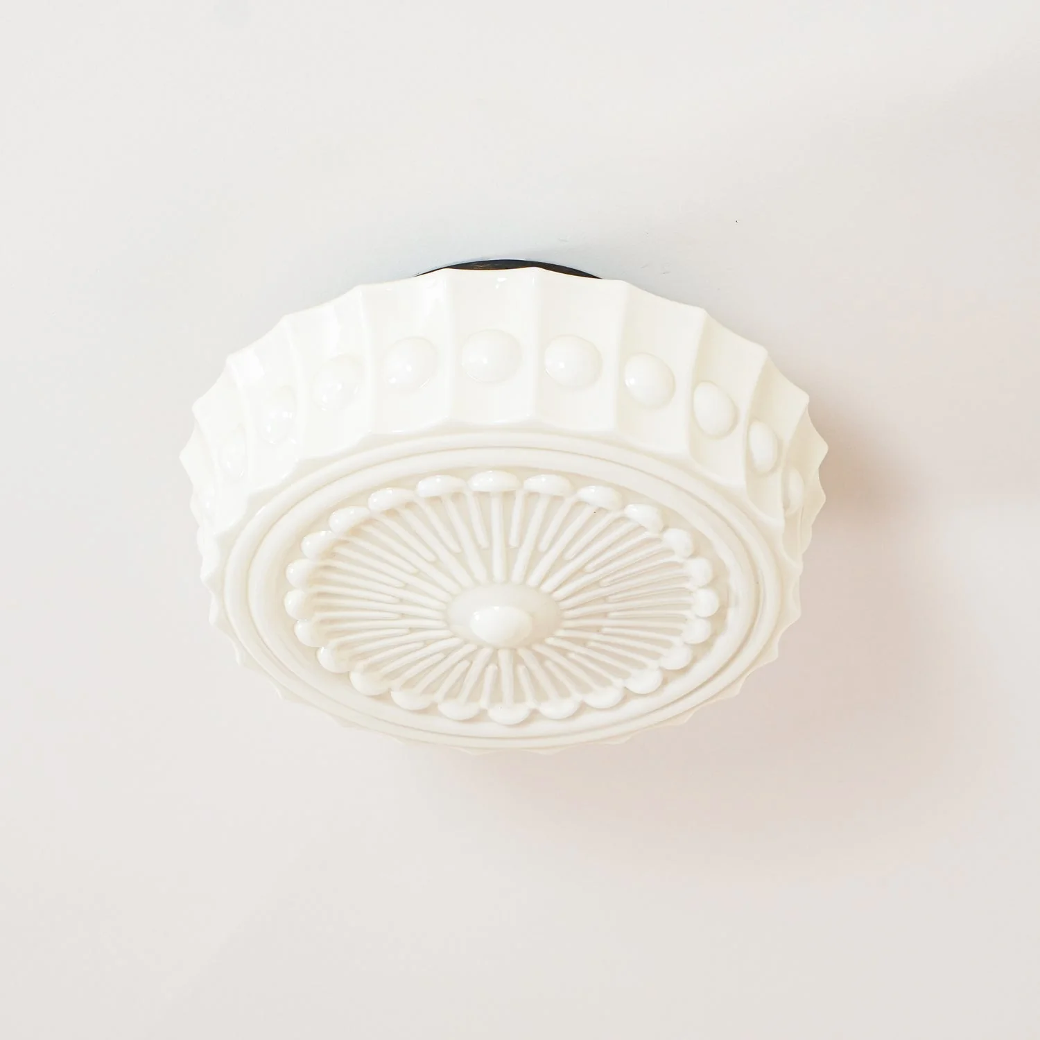 Solara Ceiling Lamp White Glass Floral for Living Room - Image 45