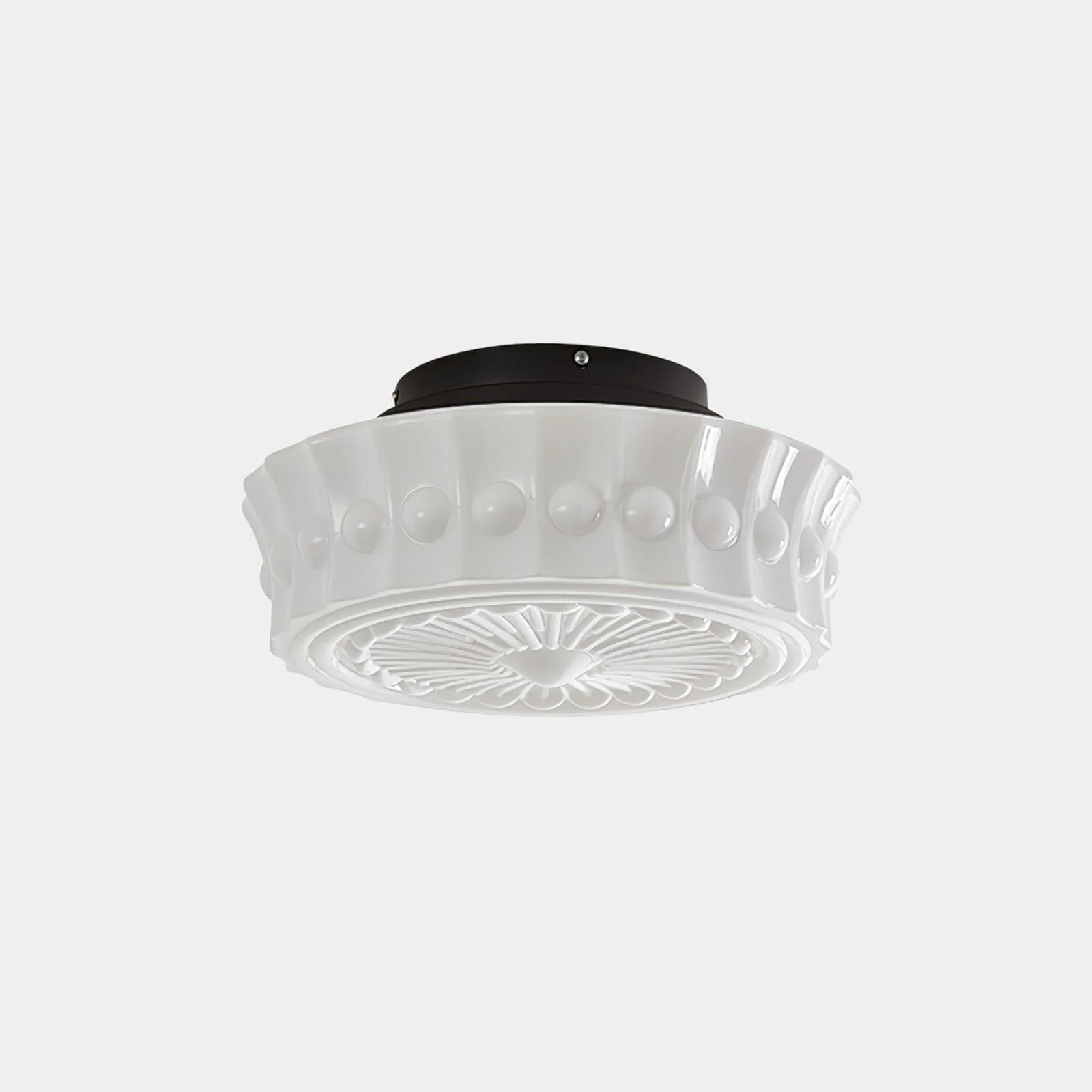 Solara Ceiling Lamp White Glass Floral for Living Room - Image 47