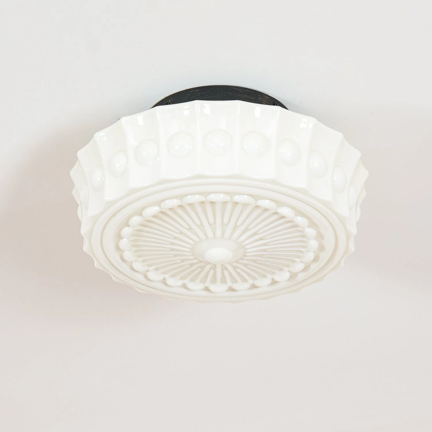 Solara Ceiling Lamp White Glass Floral for Living Room - Image 49