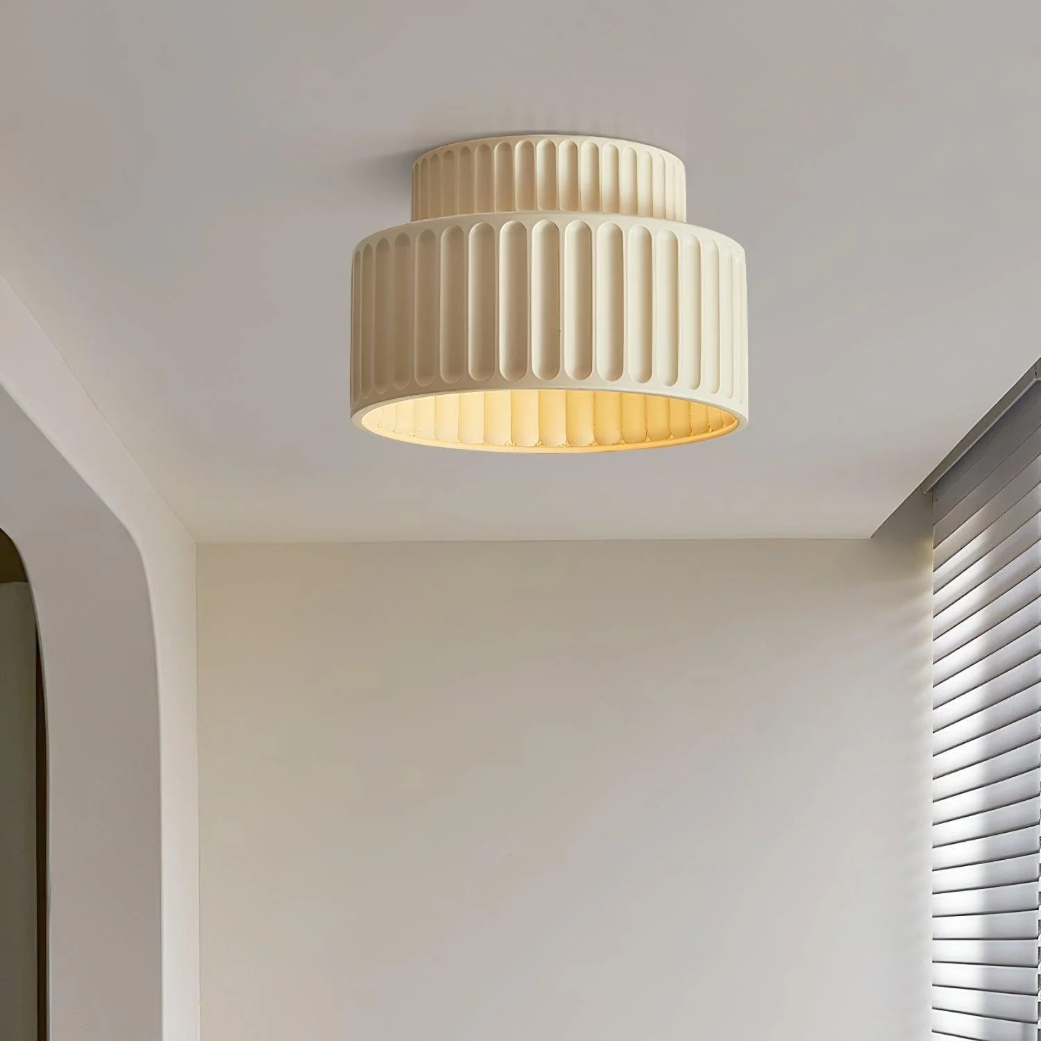 Solara Ceiling Lamp with Pleated Shade - Image 4