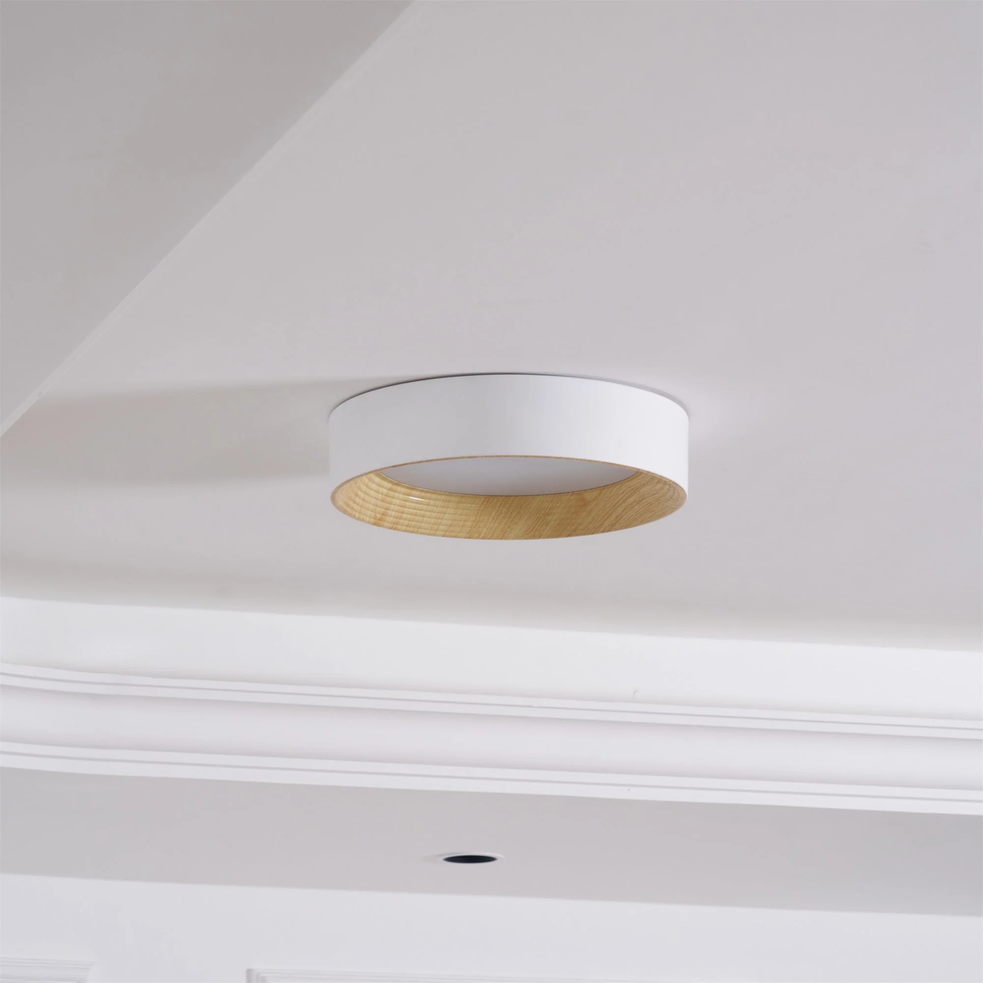 Solara Ceiling Lamp Wood Ring Minimalist Adjustable - Image 18