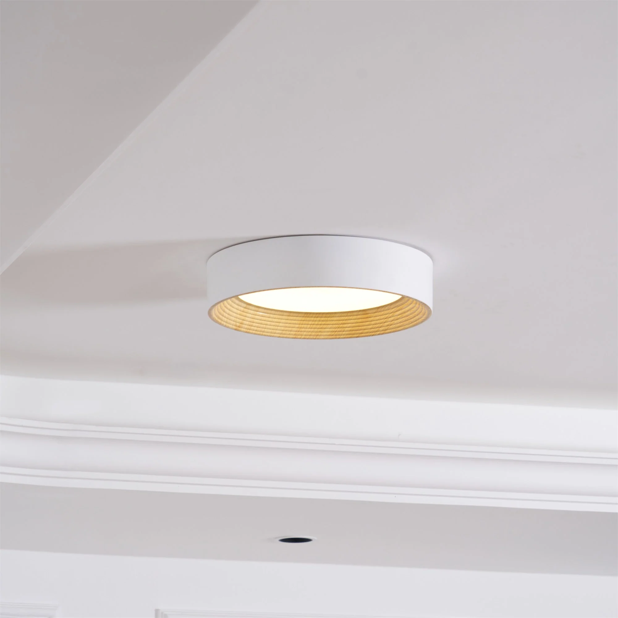 Solara Ceiling Lamp Wood Ring Minimalist Adjustable - Image 21