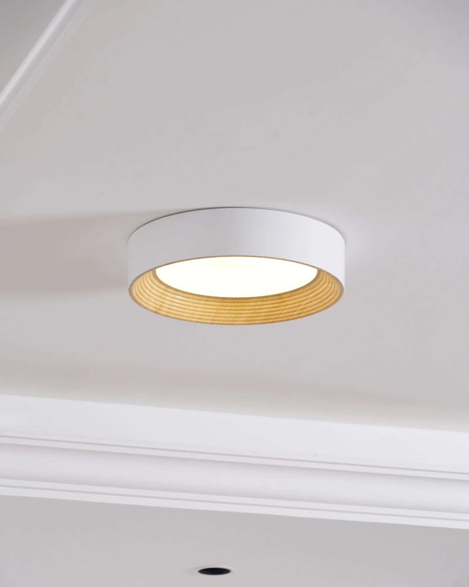 Solara Ceiling Lamp Wood Ring Minimalist Adjustable - Image 22