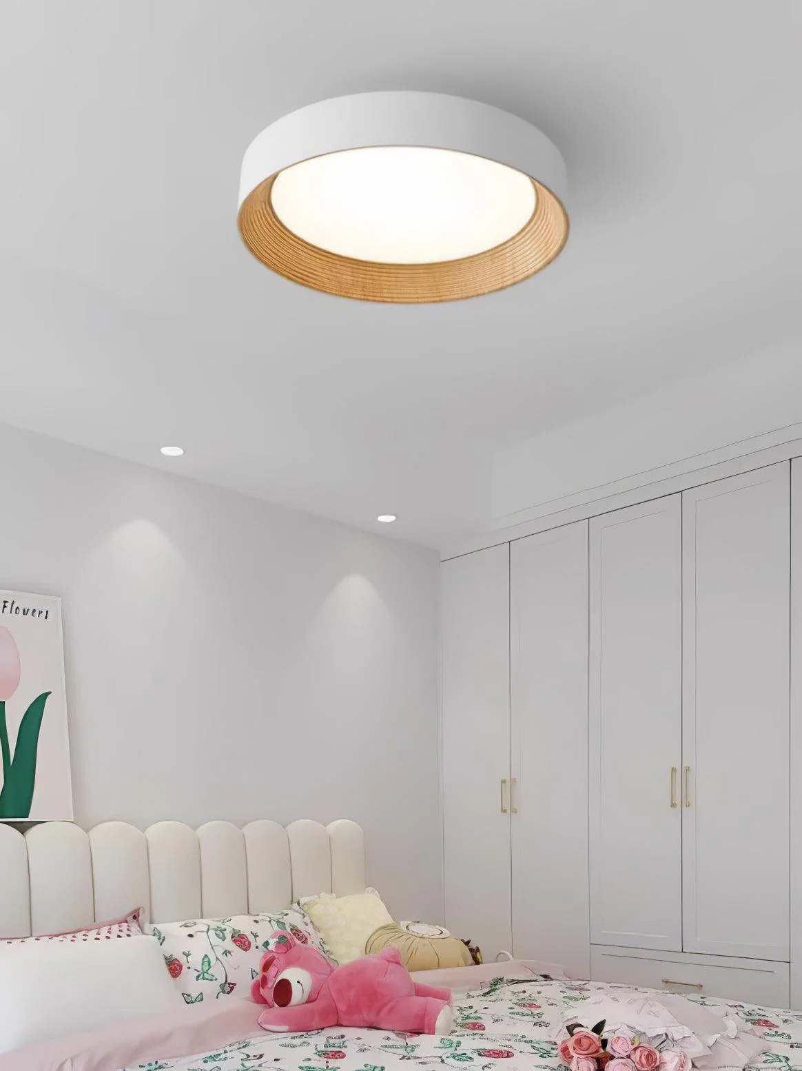 Solara Ceiling Lamp Wood Ring Minimalist Adjustable - Image 23