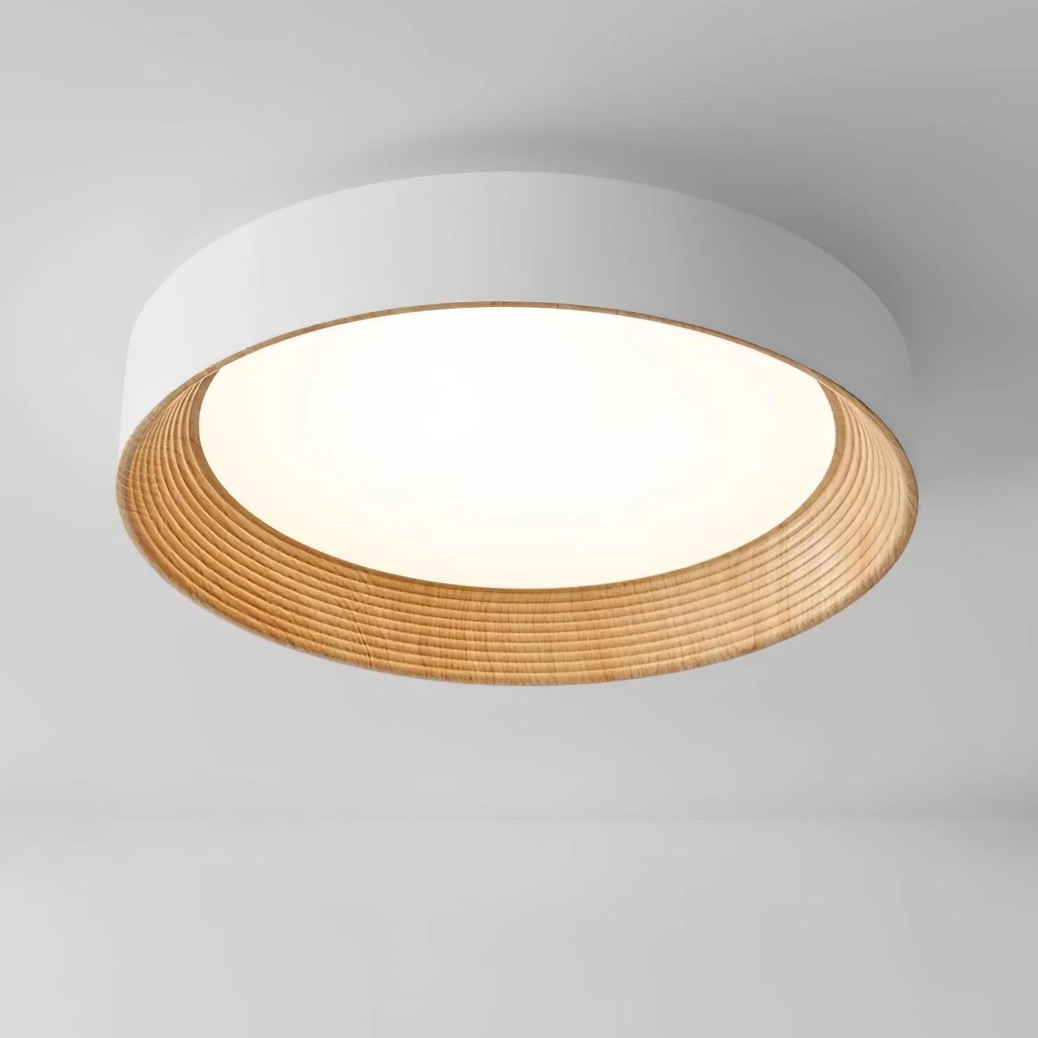 Solara Ceiling Lamp Wood Ring Minimalist Adjustable - Image 29
