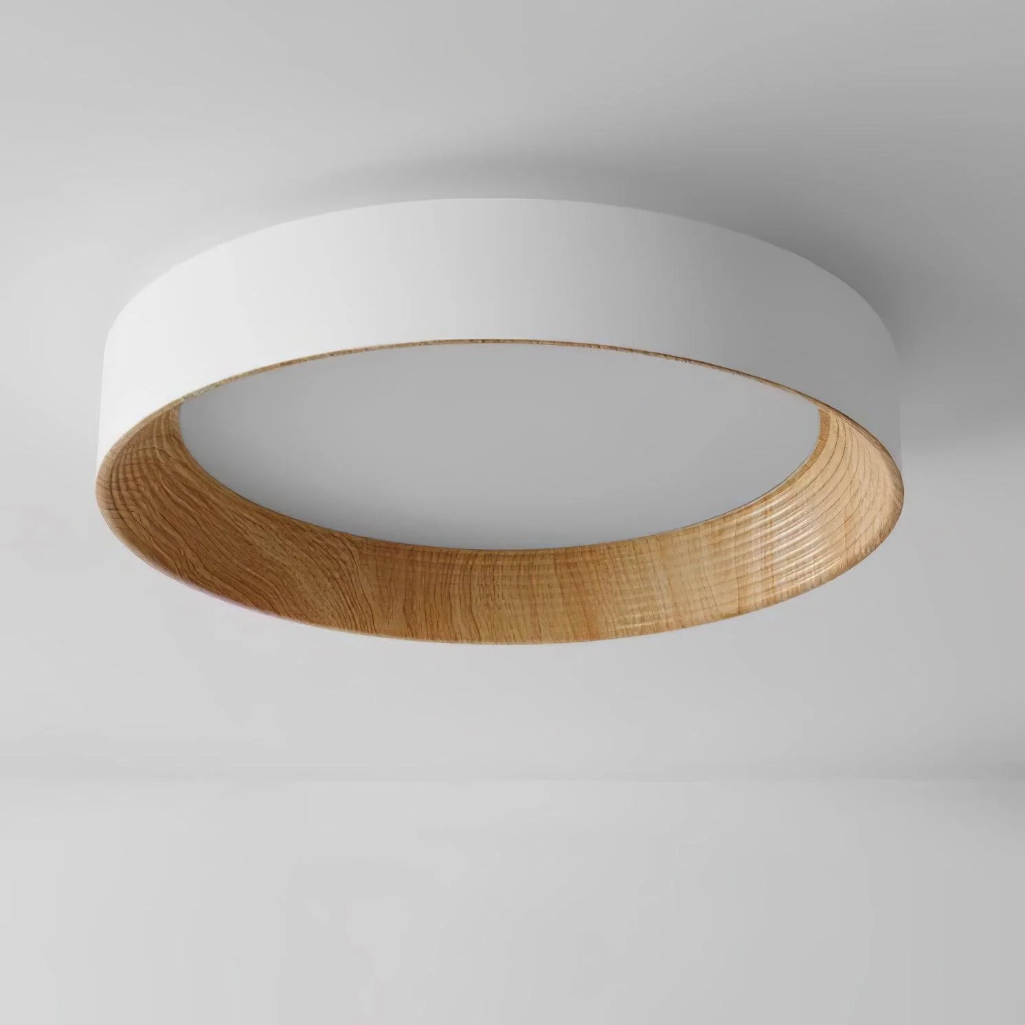 Solara Ceiling Lamp Wood Ring Minimalist Adjustable - Image 30