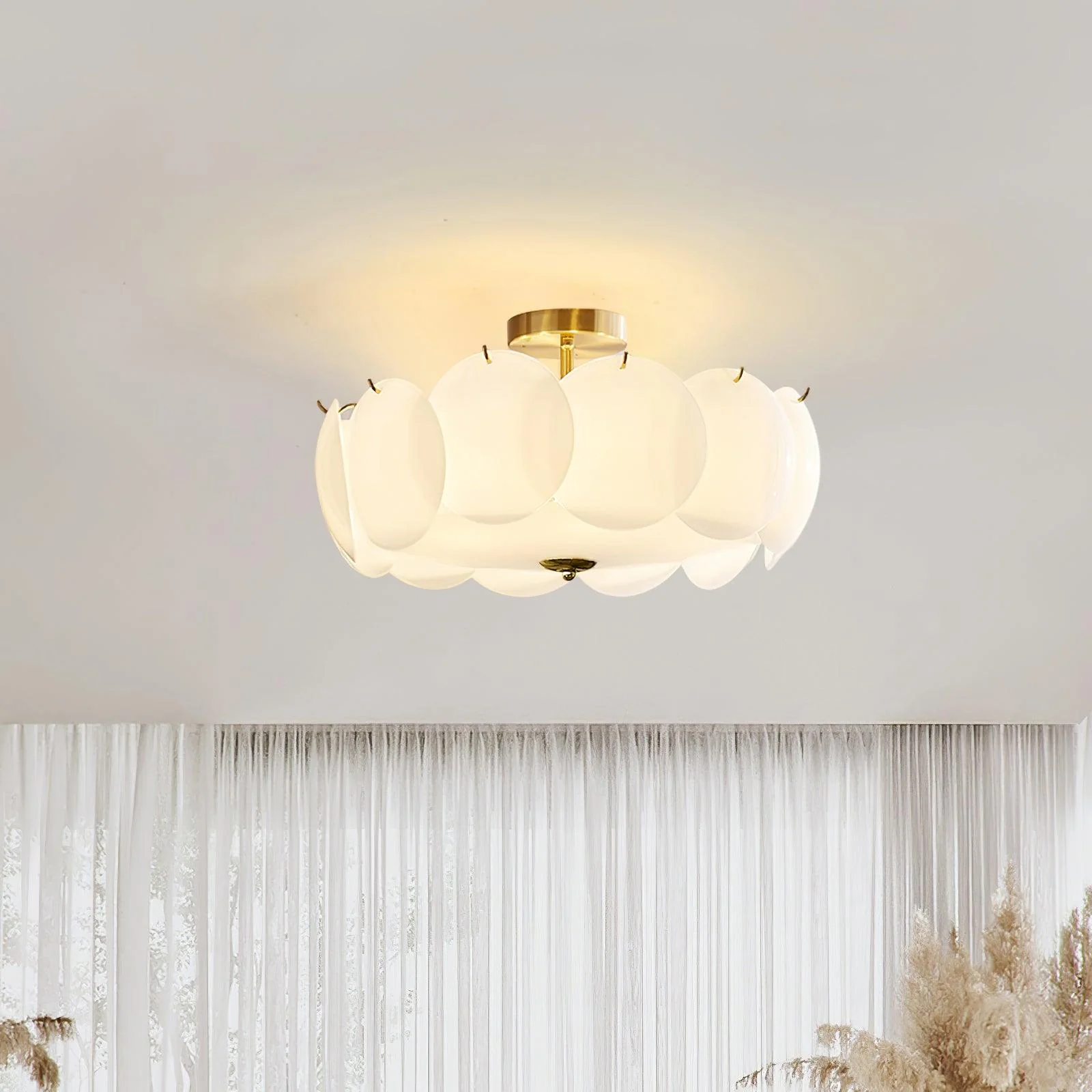 Solara Ceiling Light Glass Glamorous Ripple - Image 4