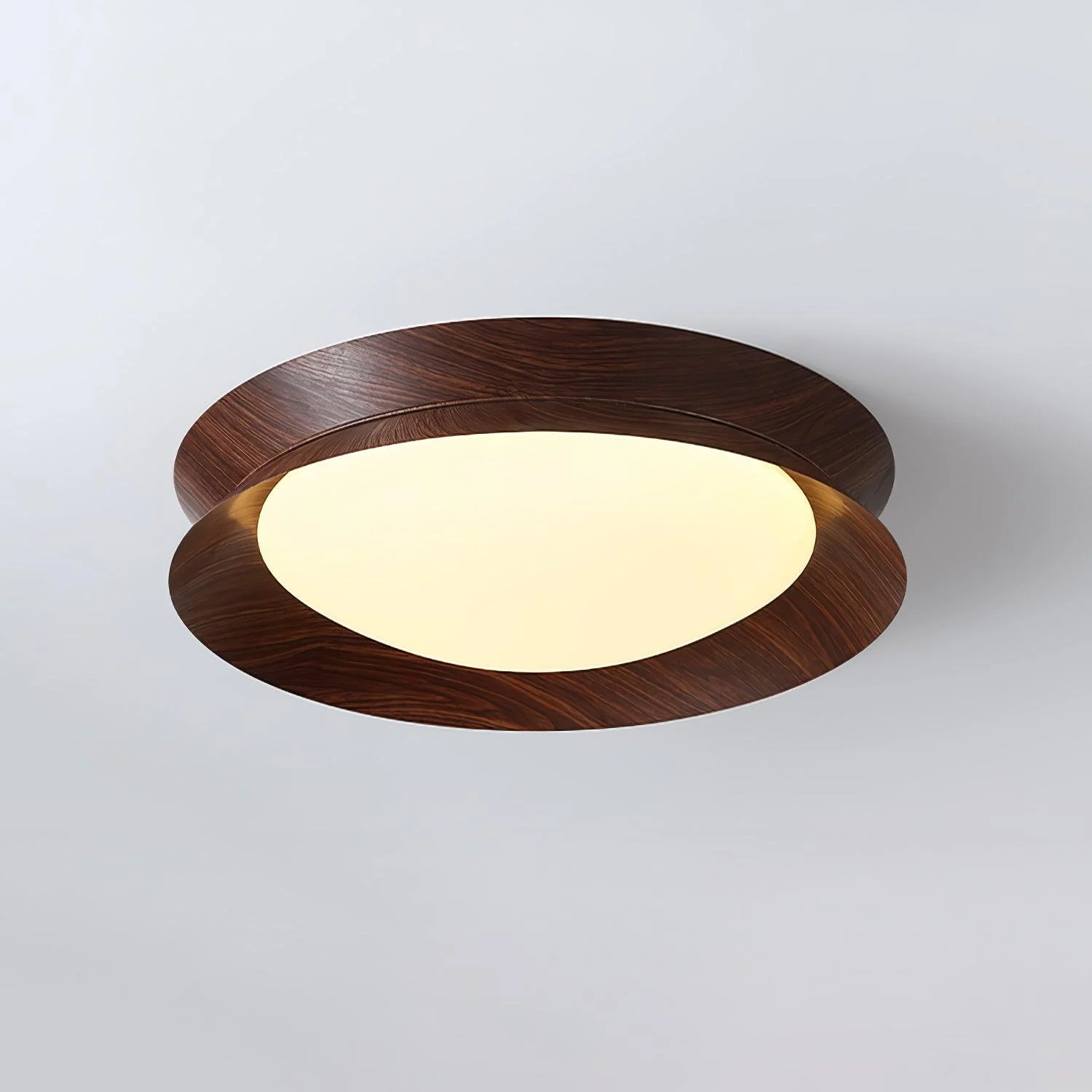 Solara Ceiling Light Wood Ring Double Half Round Nordic - Image 19