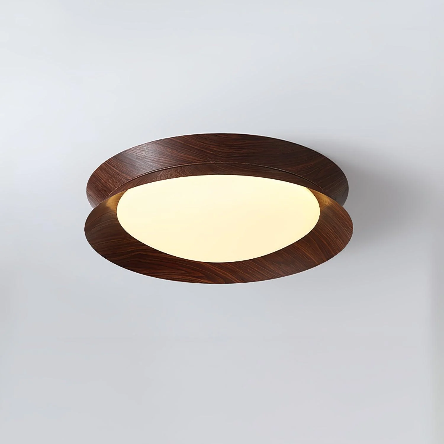 Solara Ceiling Light Wood Ring Double Half Round Nordic - Image 25