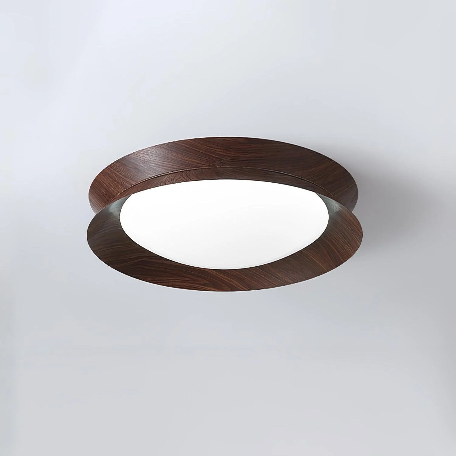 Solara Ceiling Light Wood Ring Double Half Round Nordic - Image 26
