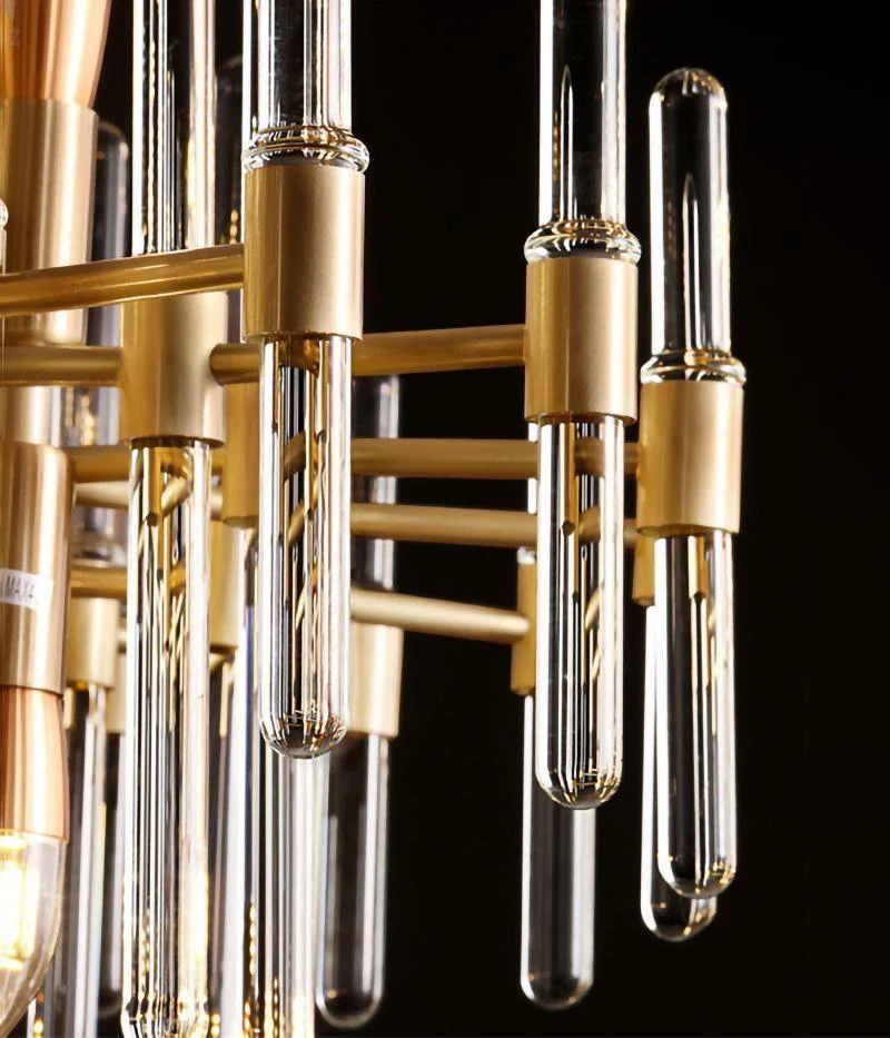 Solara Chandelier Antique Brass Starburst - Image 19