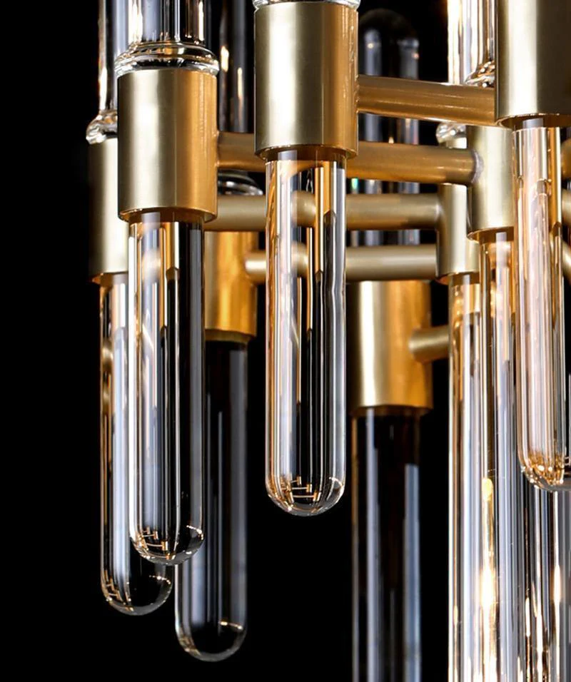 Solara Chandelier Antique Brass Starburst - Image 22