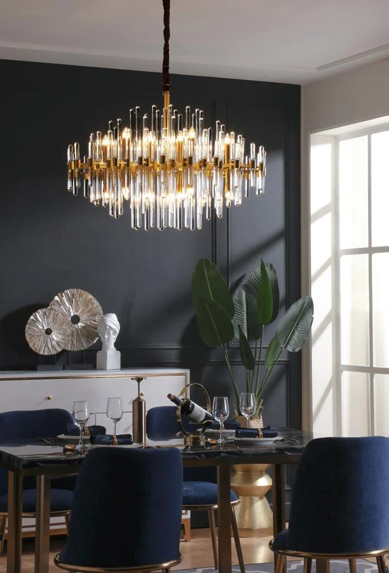 Solara Chandelier Antique Brass Starburst - Image 26