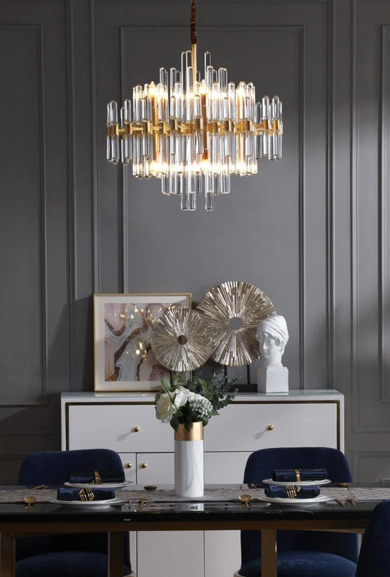 Solara Chandelier Antique Brass Starburst - Image 27