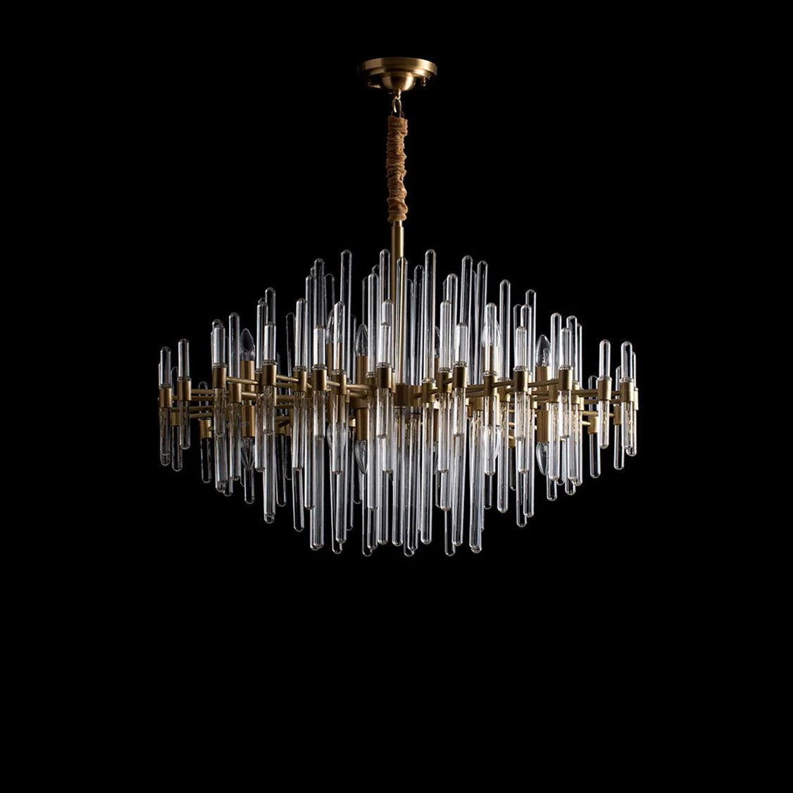 Solara Chandelier Antique Brass Starburst - Image 30