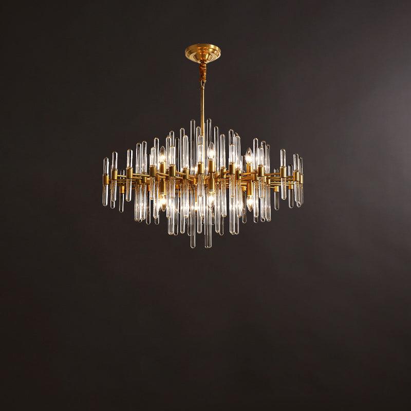 Solara Chandelier Antique Brass Starburst - Image 33