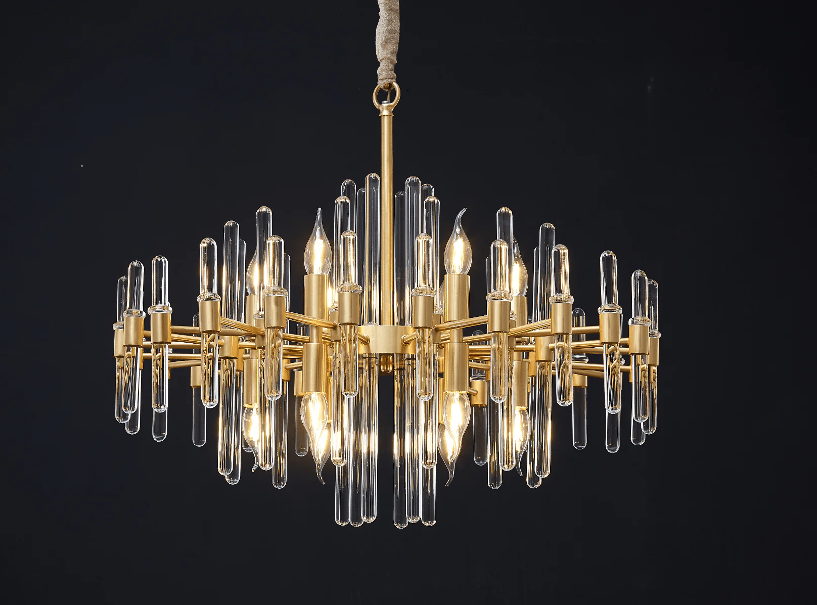 Solara Chandelier Antique Brass Starburst - Image 36