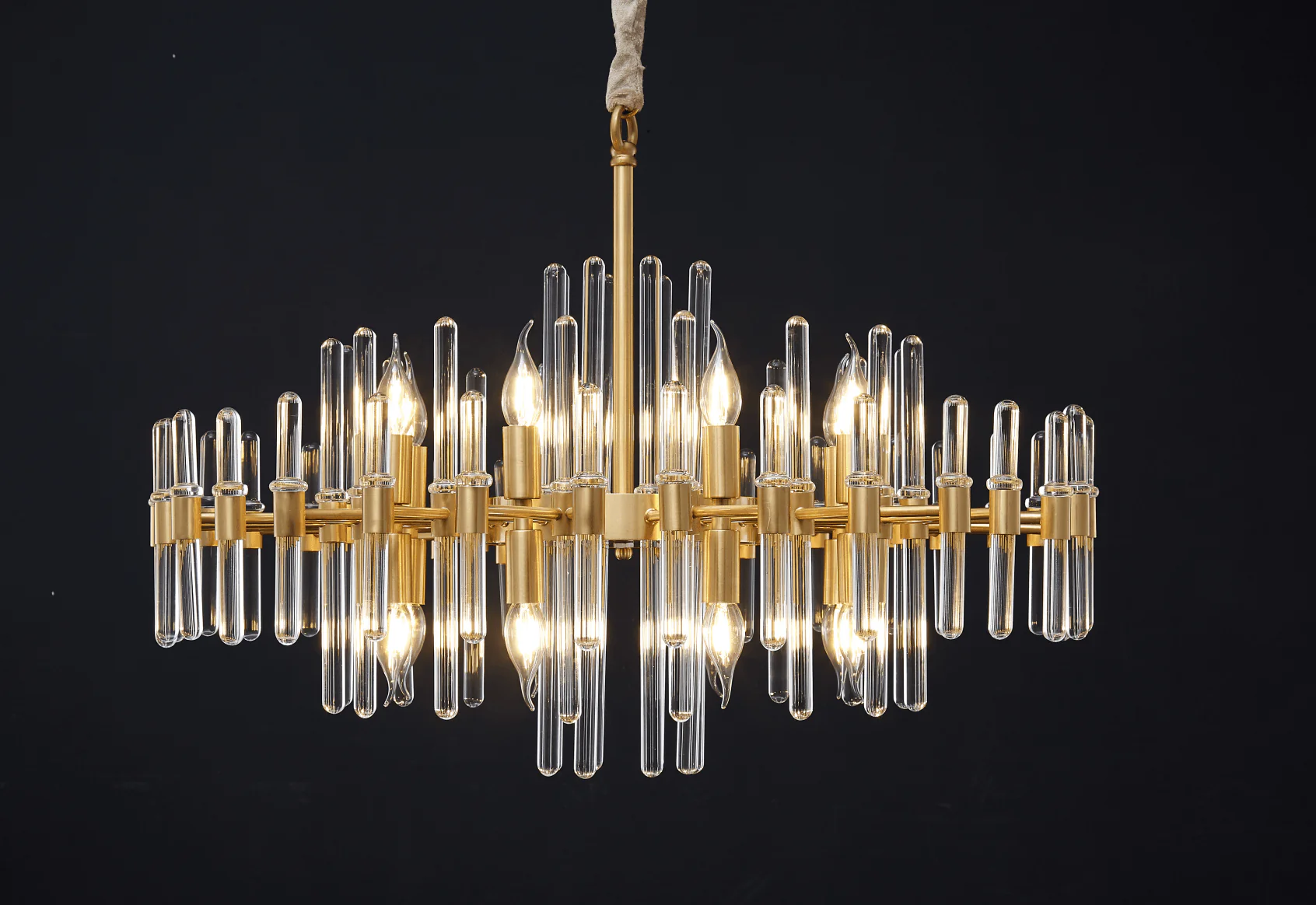 Solara Chandelier Antique Brass Starburst - Image 37