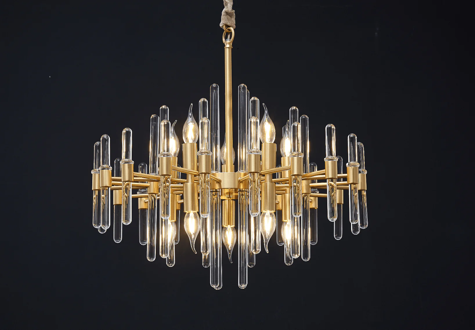 Solara Chandelier Antique Brass Starburst - Image 38