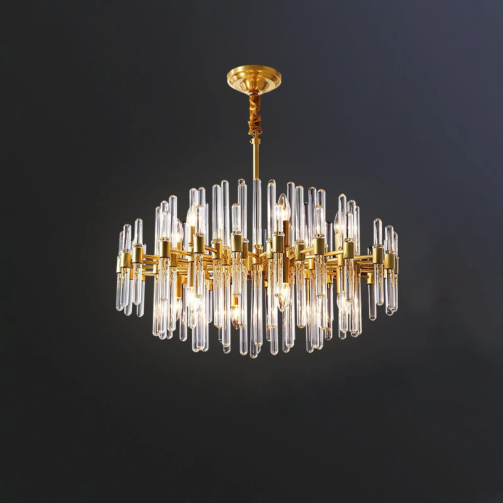 Solara Chandelier Antique Brass Starburst - Image 46