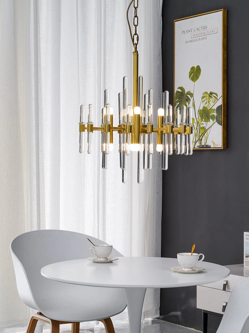 Solara Chandelier Antique Brass Starburst - Image 52