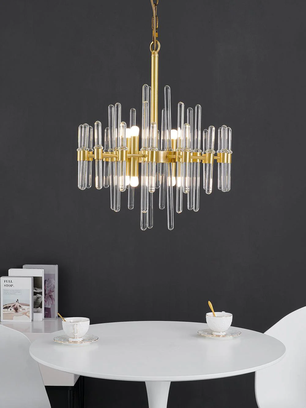 Solara Chandelier Antique Brass Starburst - Image 58