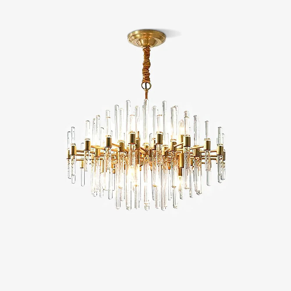 Solara Chandelier Antique Brass Starburst - Image 6
