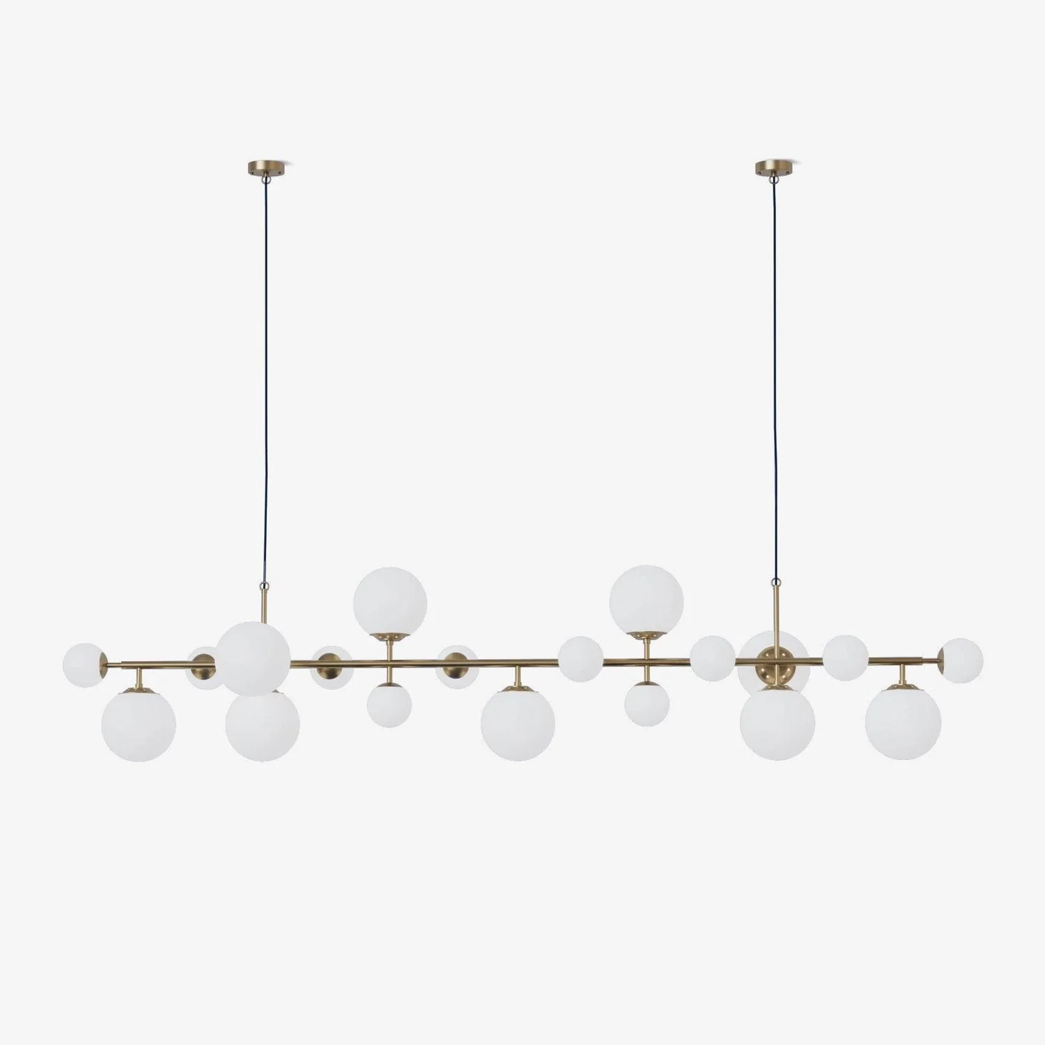 Solara Chandelier Brass Glass Globe