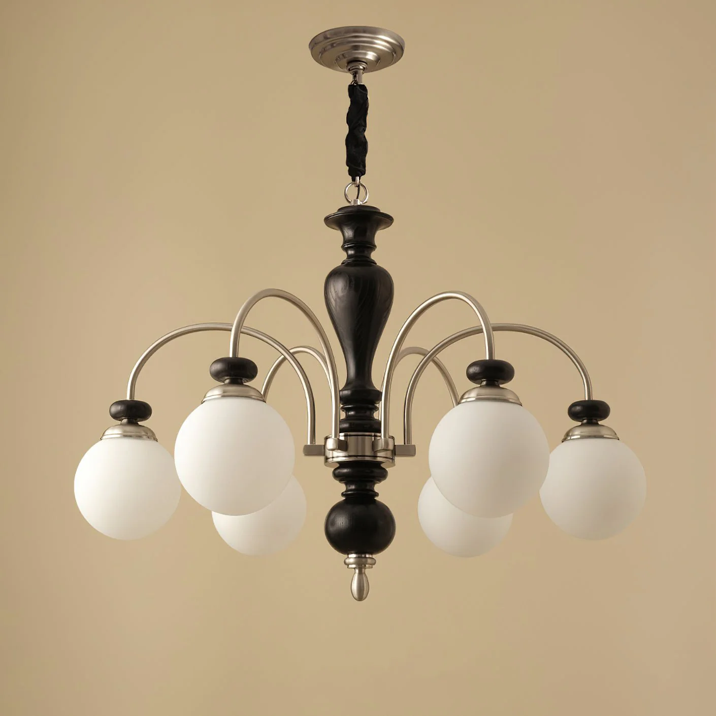 Solara Chandelier Classic Wooden Brass - Image 12
