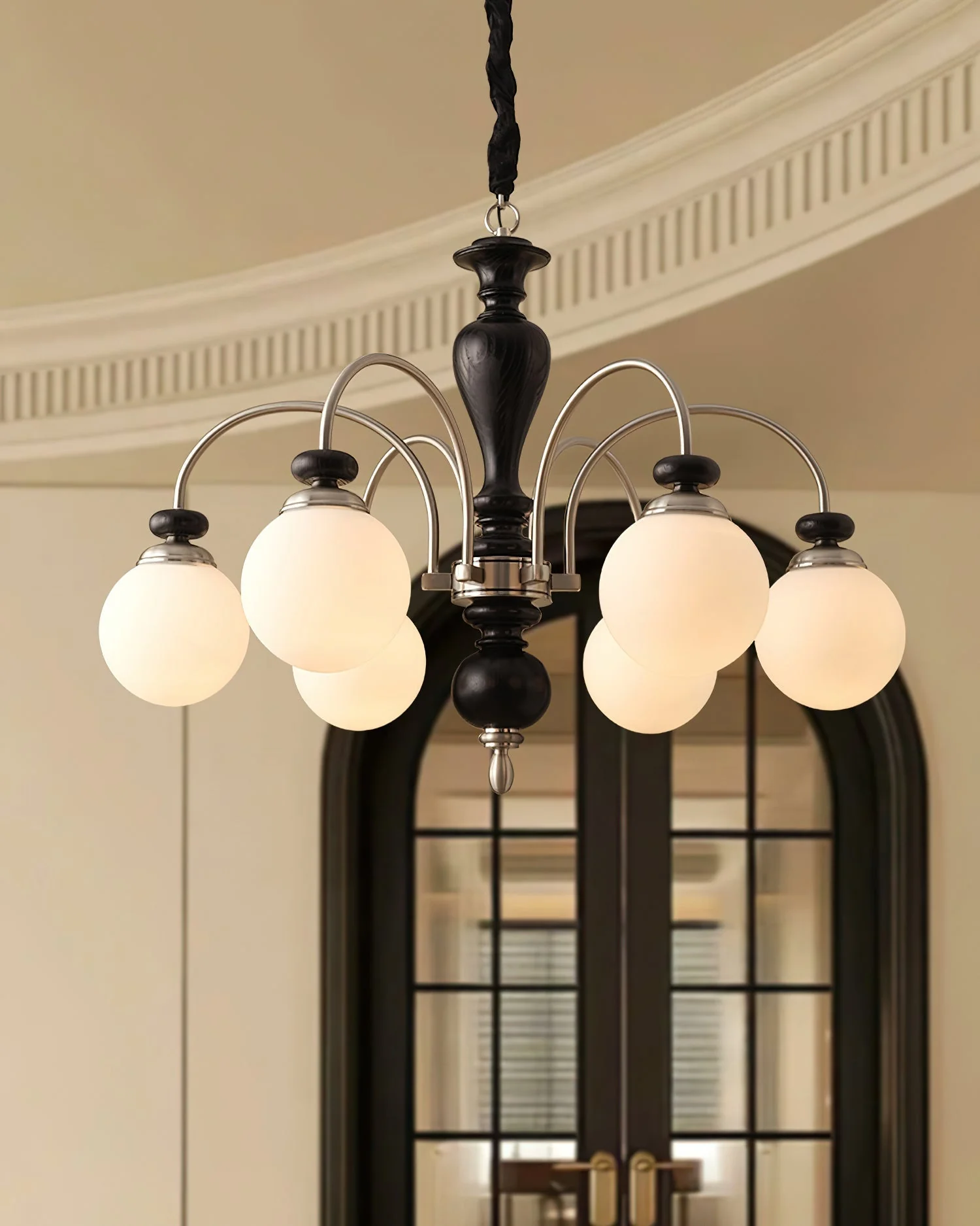 Solara Chandelier Classic Wooden Brass - Image 16