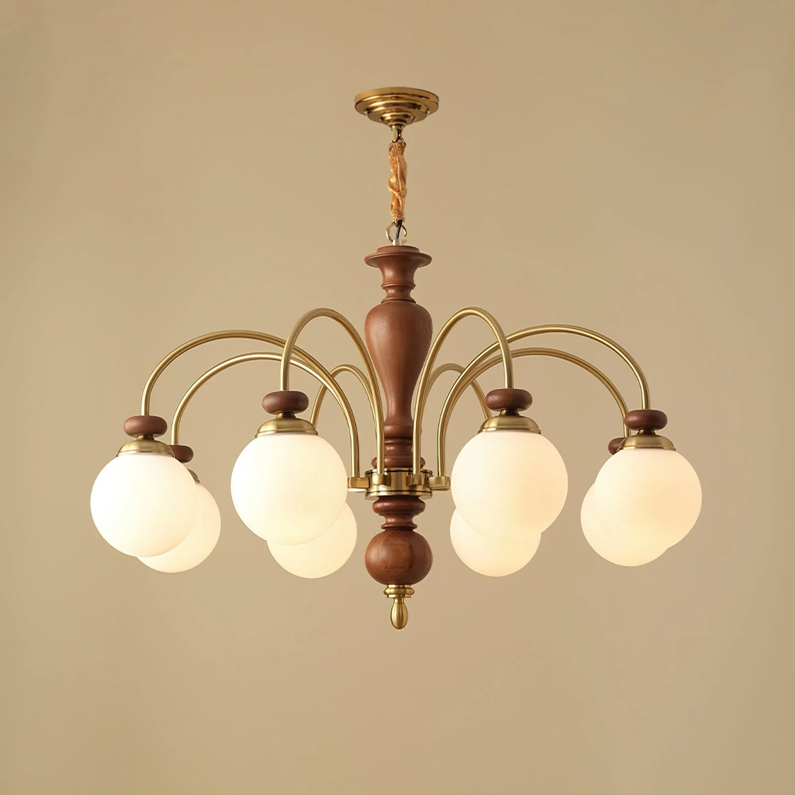 Solara Chandelier Classic Wooden Brass - Image 21
