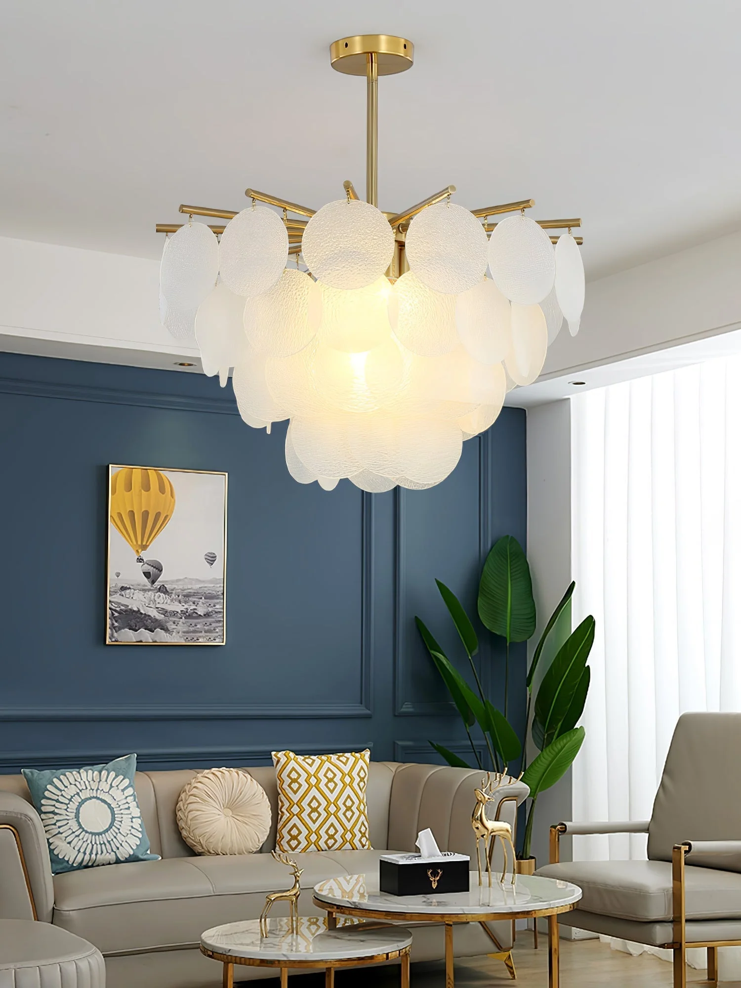 Solara Chandelier Nimbus Glass Droplets - Image 11