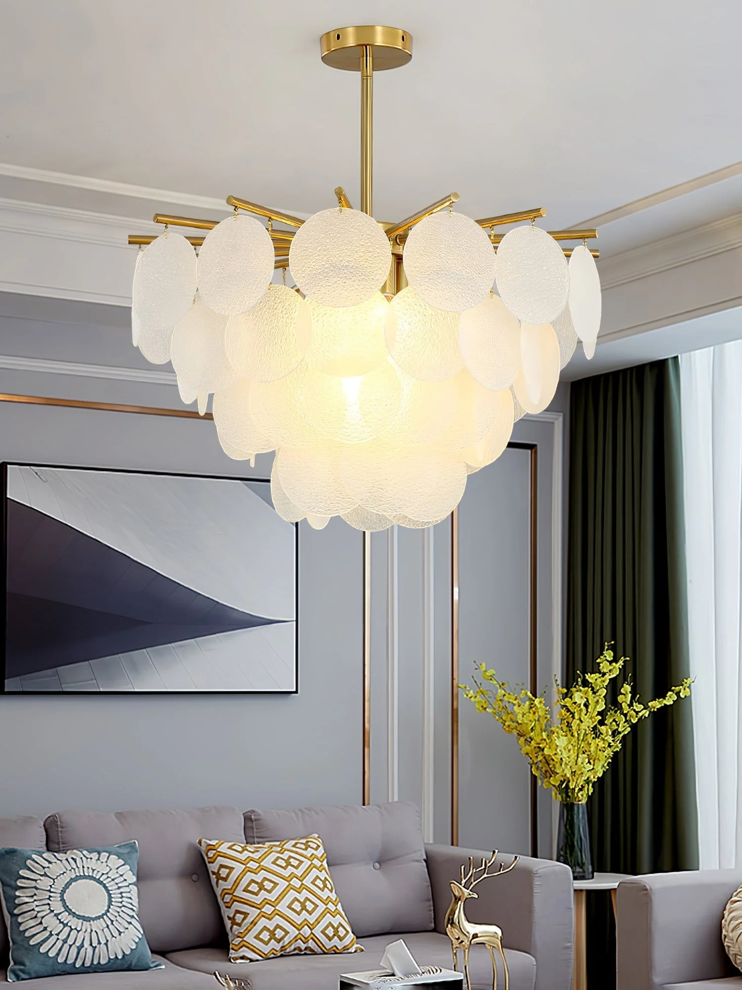 Solara Chandelier Nimbus Glass Droplets - Image 17