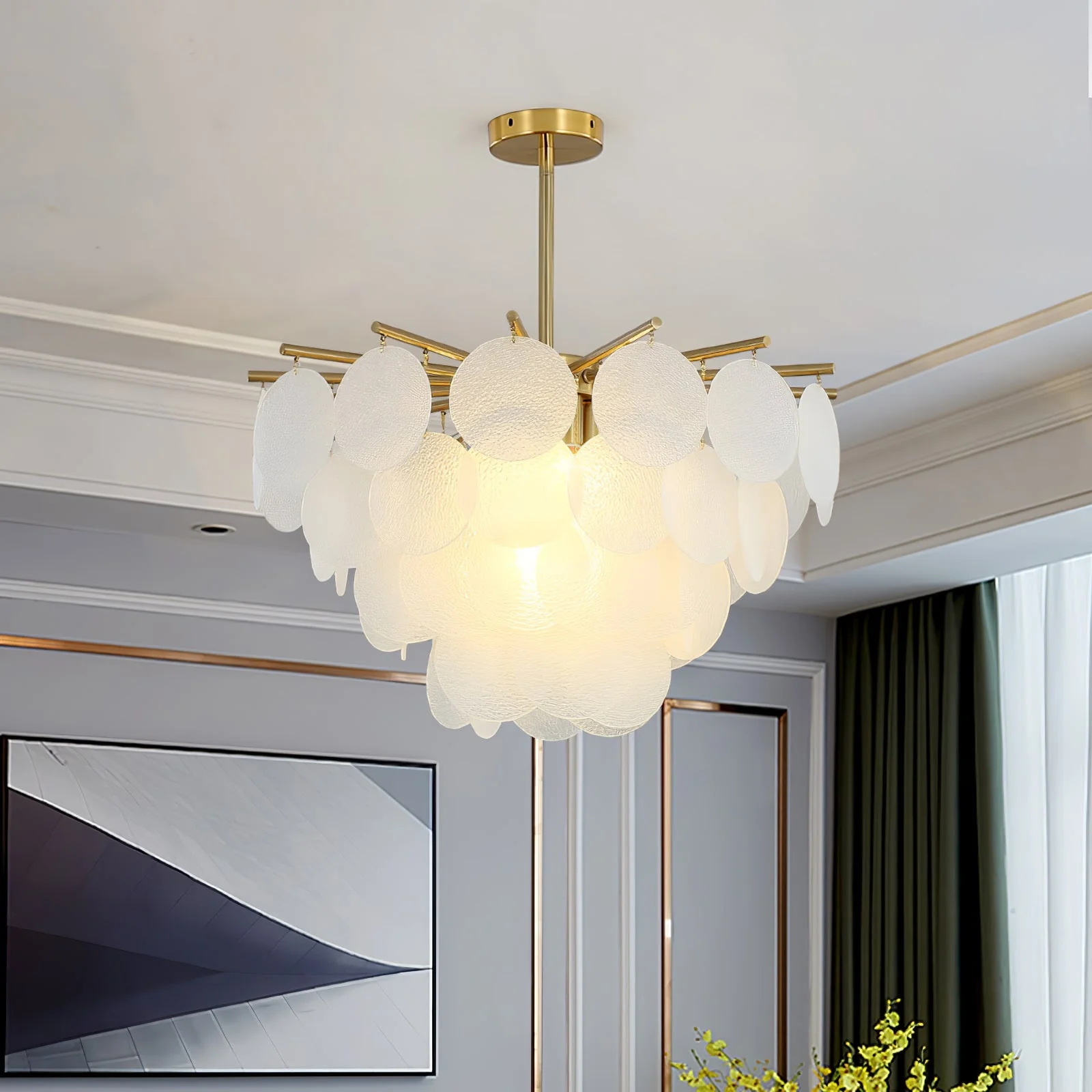 Solara Chandelier Nimbus Glass Droplets - Image 4
