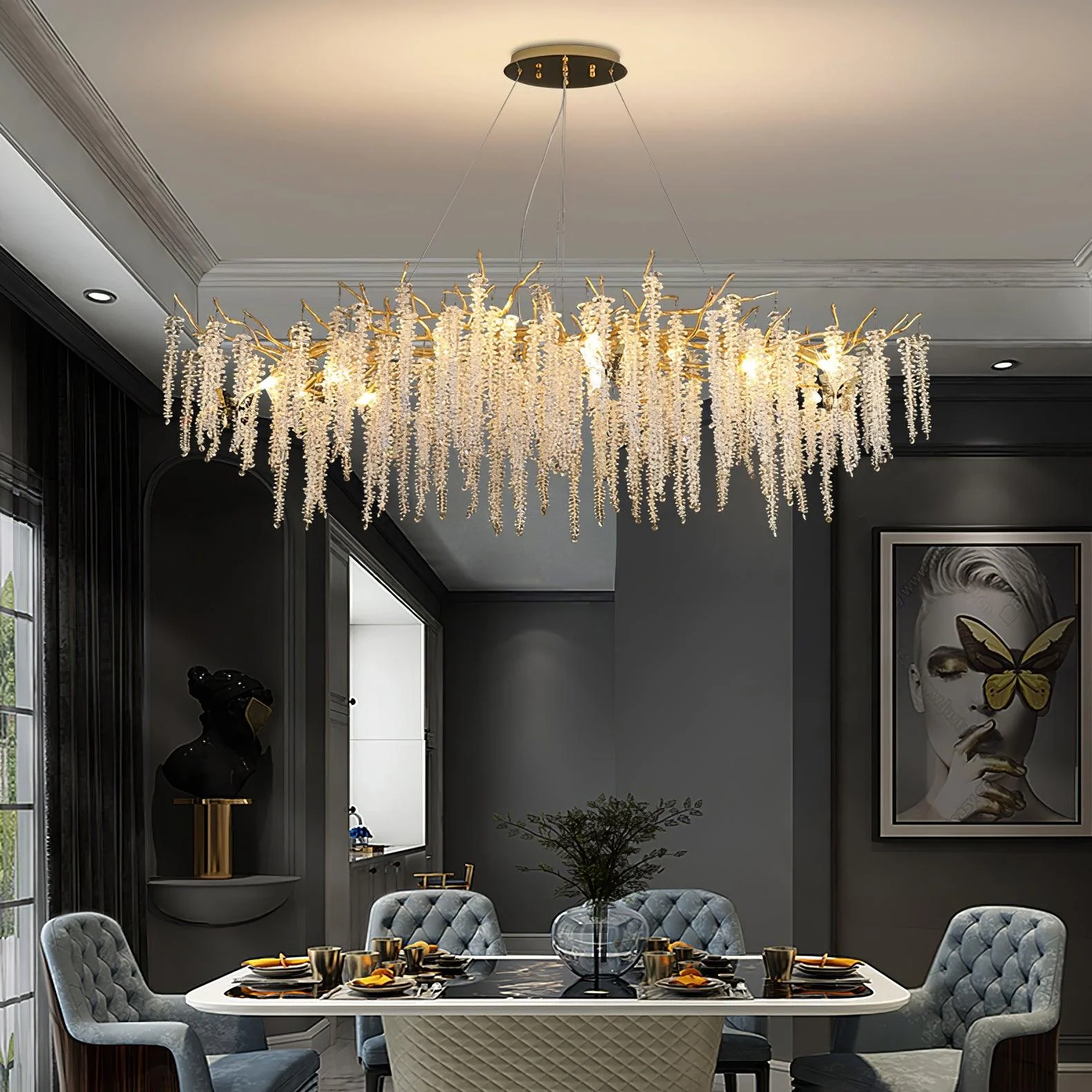 Solara Chandelier Wisteria Flower Crystal - Image 33