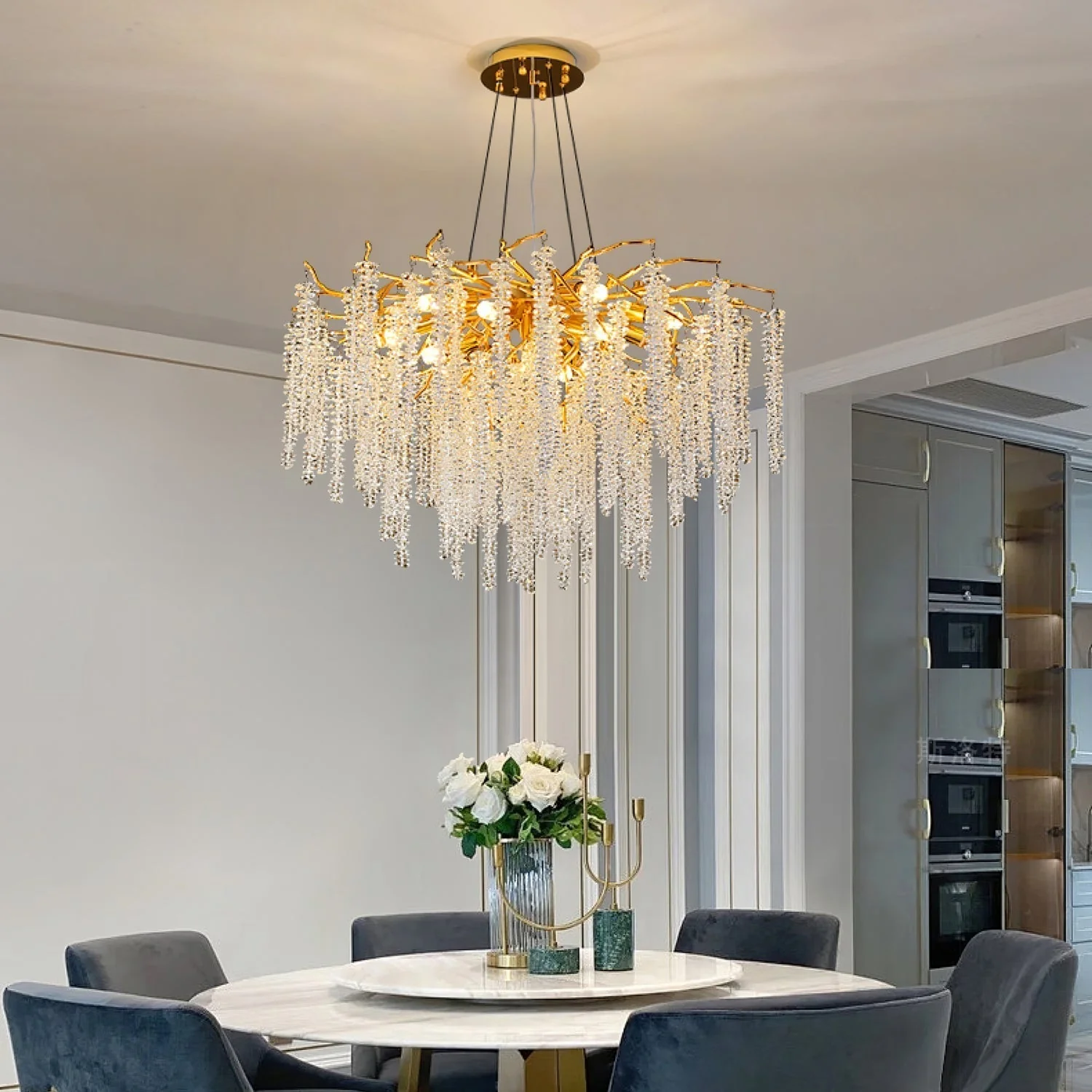 Solara Chandelier Wisteria Flower Crystal - Image 4