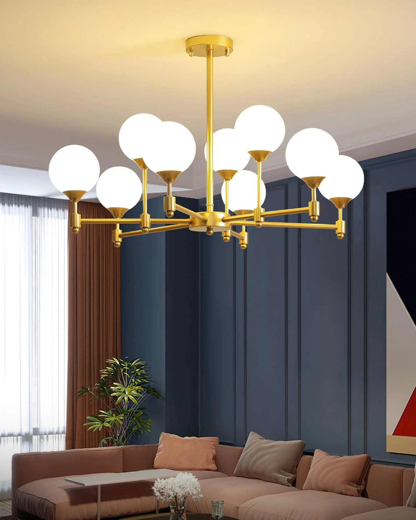 Solara Elegant Glass Chandelier - Image 16