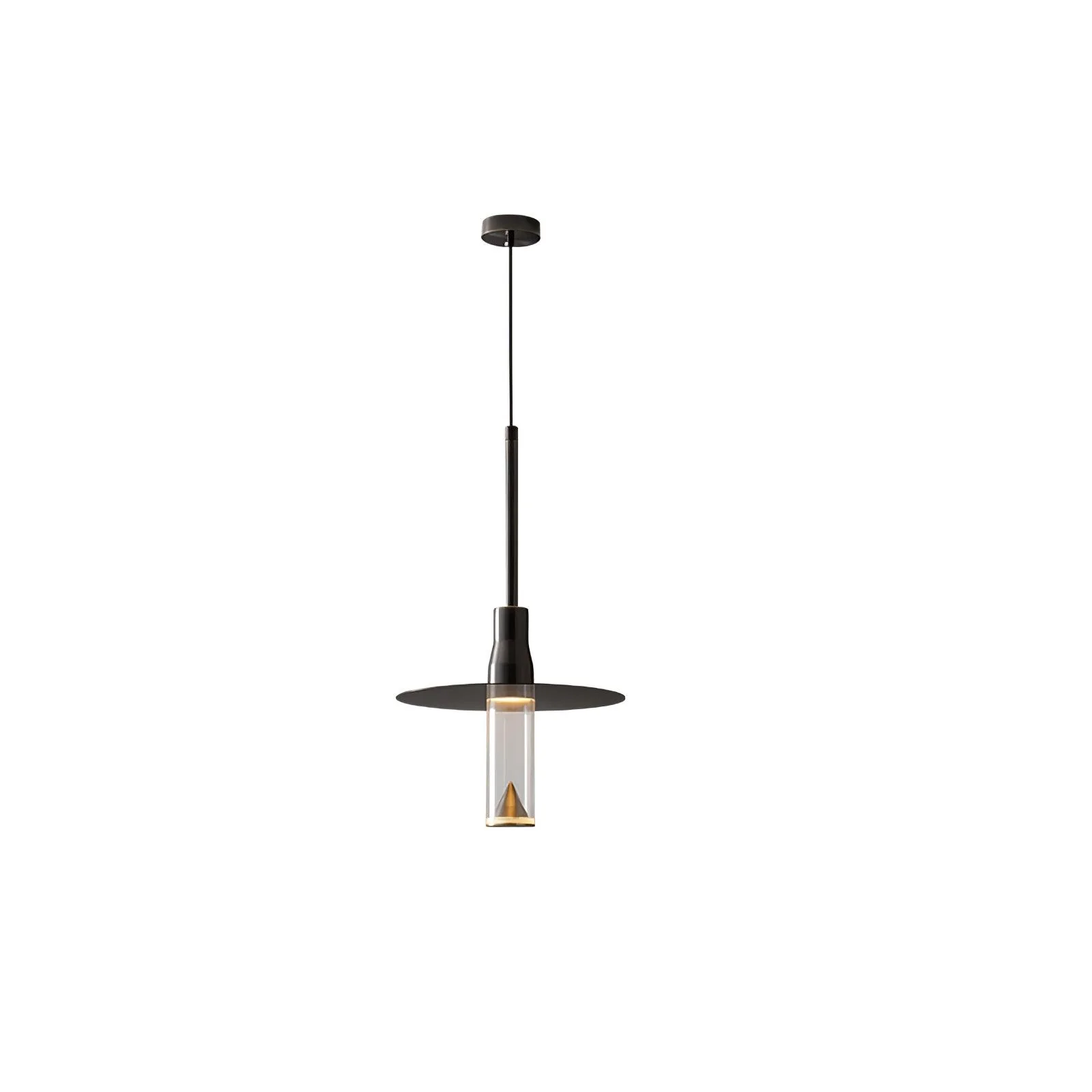 Solara Pendant Lamp Hat Plate Chrome Modern - Image 2