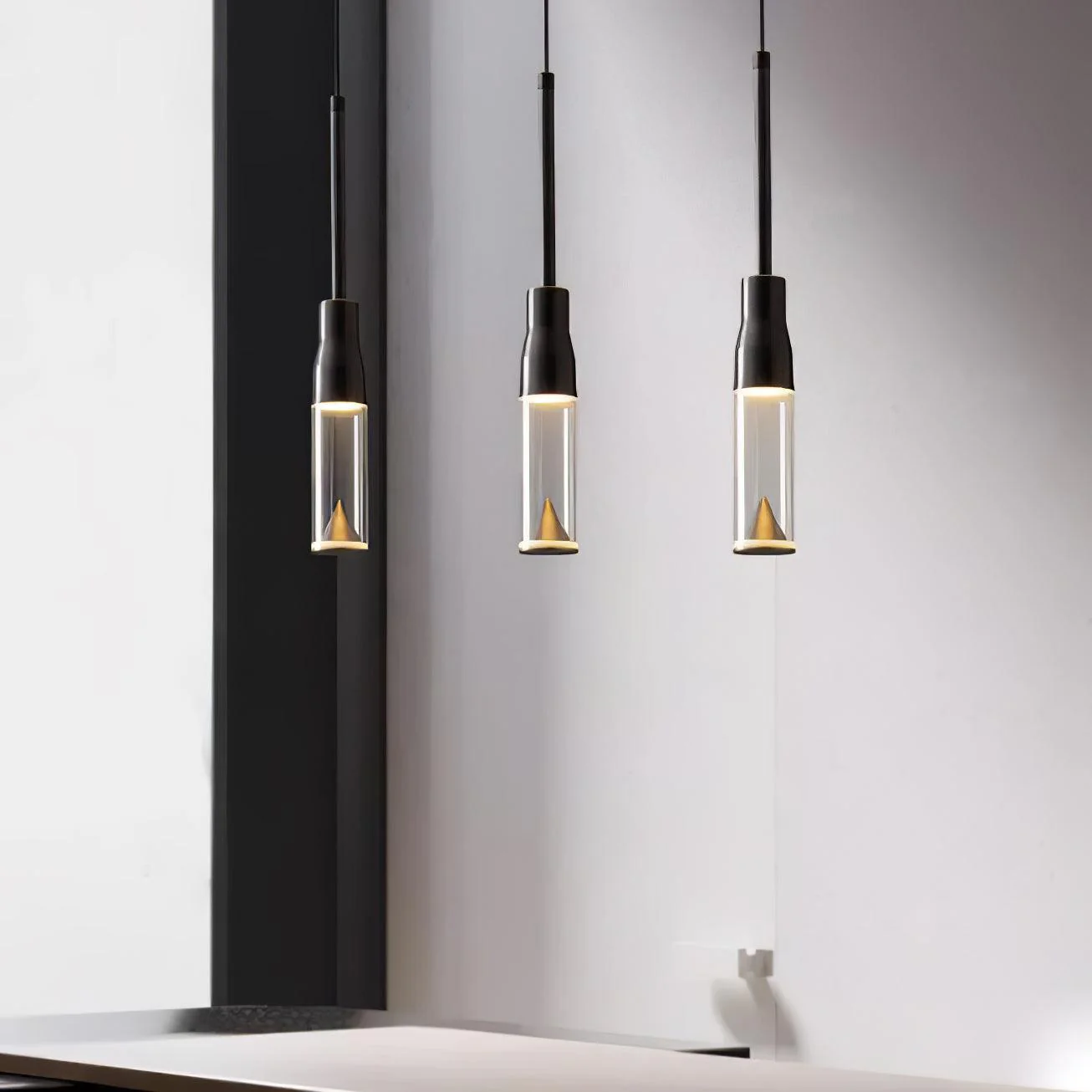 Solara Pendant Lamp Hat Plate Chrome Modern - Image 20