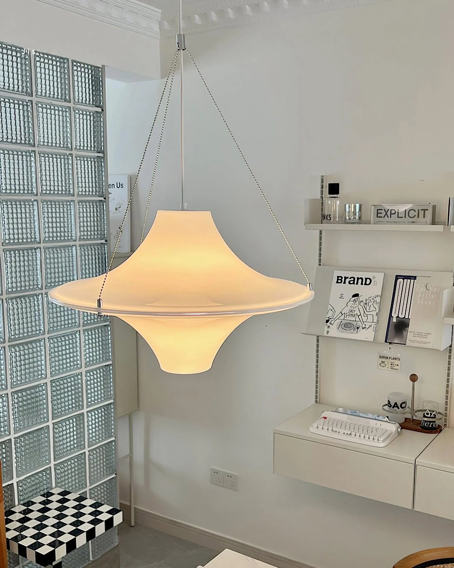 Solara Pendant Lamp UFO Shape Contemporary Living Room - Image 22