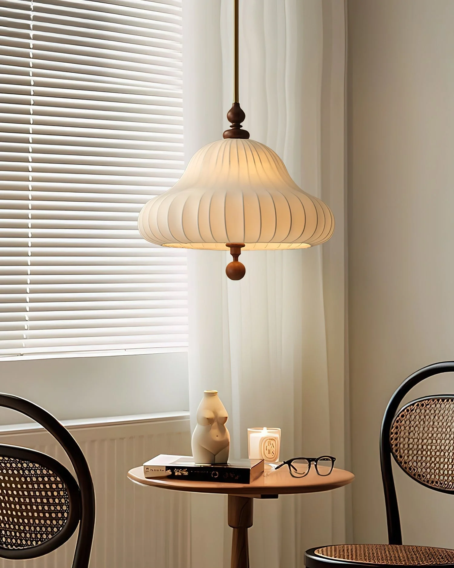 Solara Pendant Lamp Blooming Flower Shape Brass - Image 4
