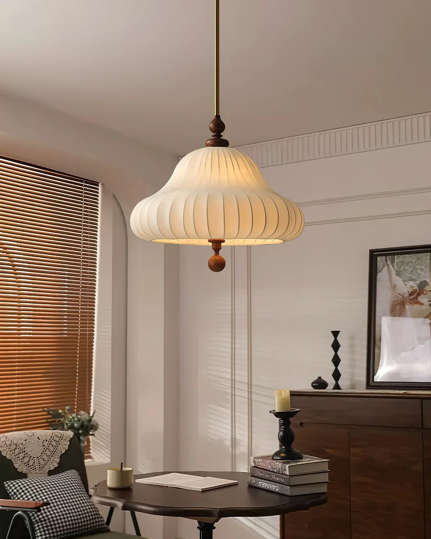 Solara Pendant Lamp Blooming Flower Shape Brass - Image 5