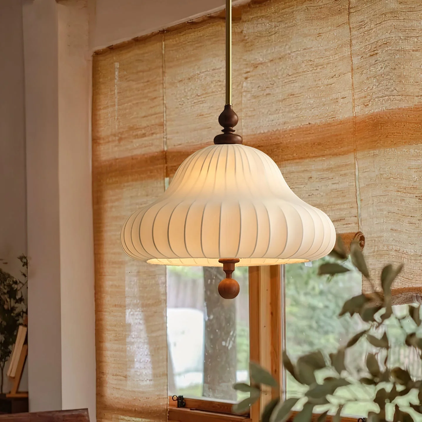 Solara Pendant Lamp Blooming Flower Shape Brass - Image 6
