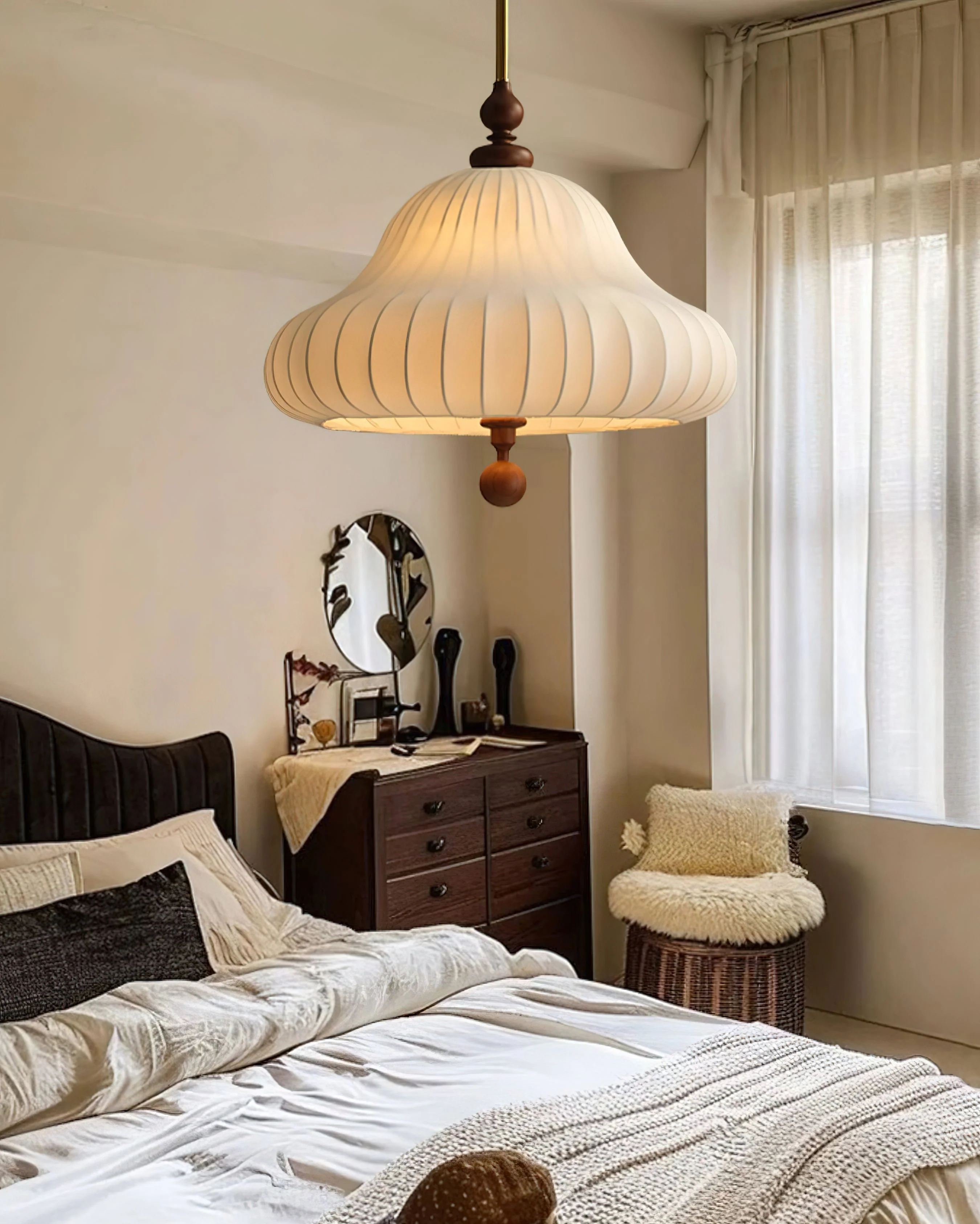 Solara Pendant Lamp Blooming Flower Shape Brass - Image 8