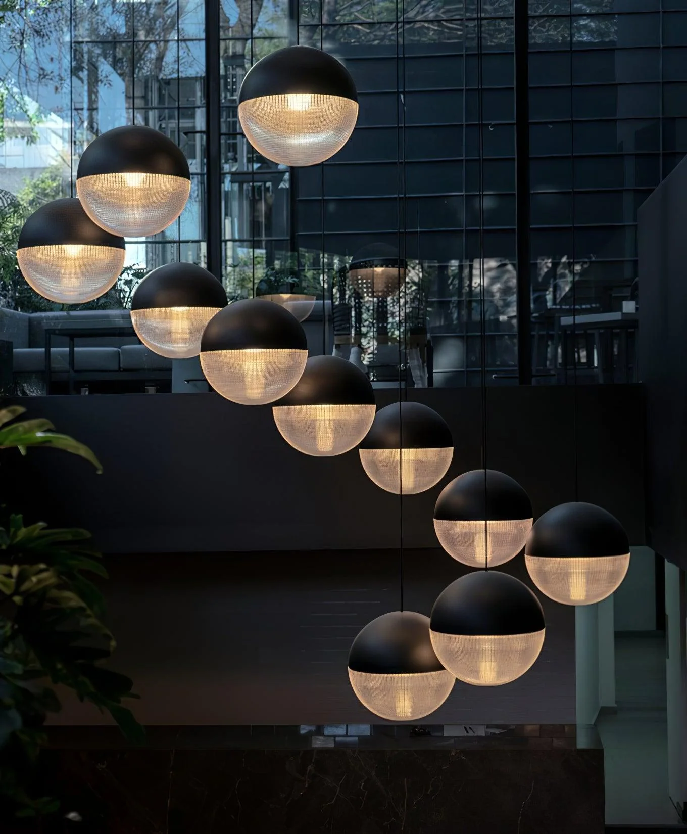 Solara Pendant Lamp Brass Glass Modern - Image 35