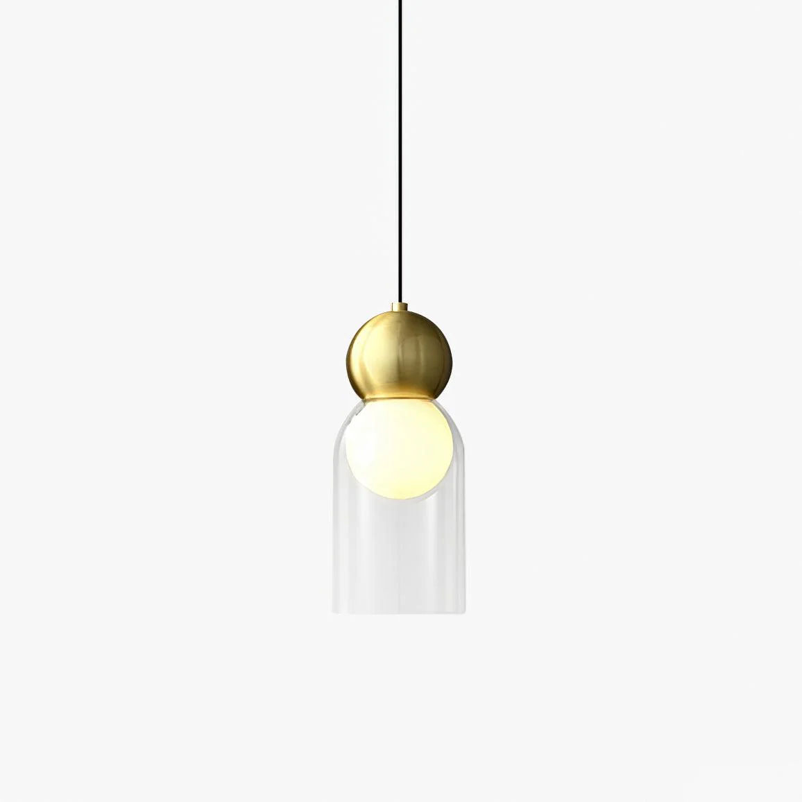 Solara Pendant Lamp Brass Glass Nordic Geometric