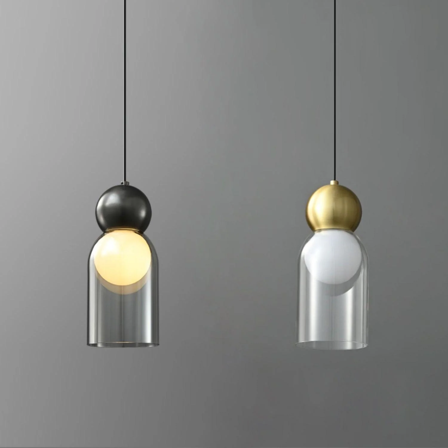 Solara Pendant Lamp Brass Glass Nordic Geometric - Image 10