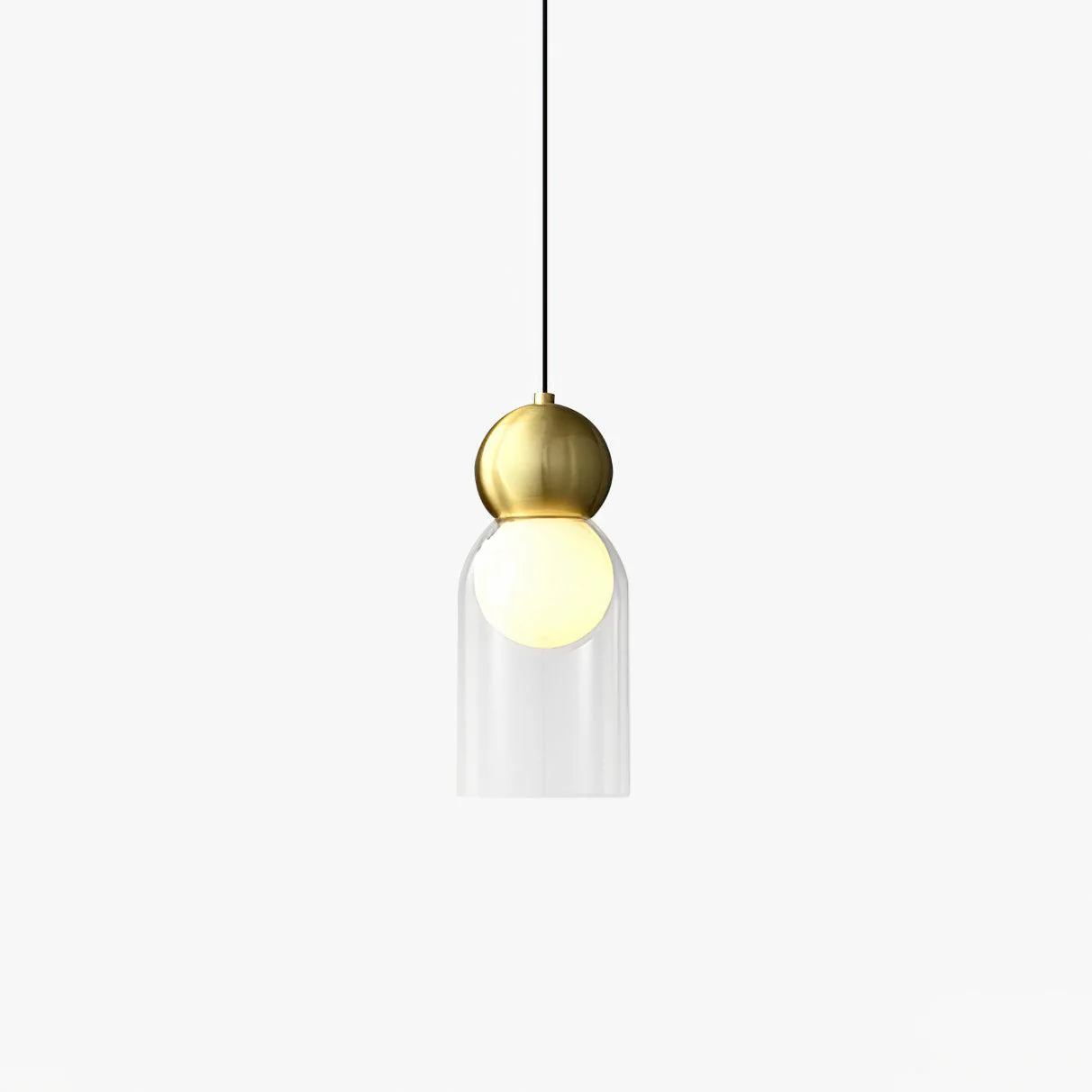 Solara Pendant Lamp Brass Glass Nordic Geometric - Image 11