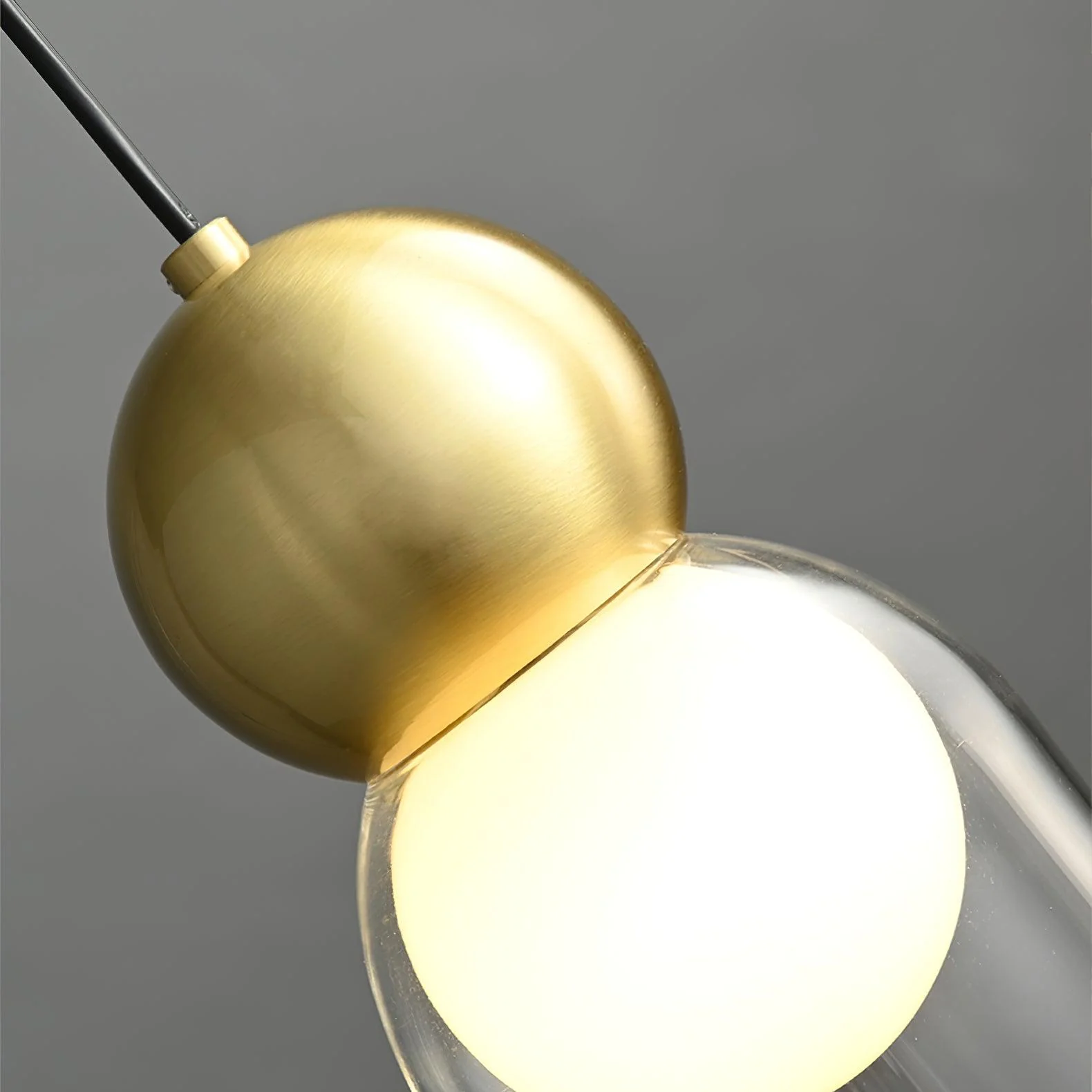 Solara Pendant Lamp Brass Glass Nordic Geometric - Image 12