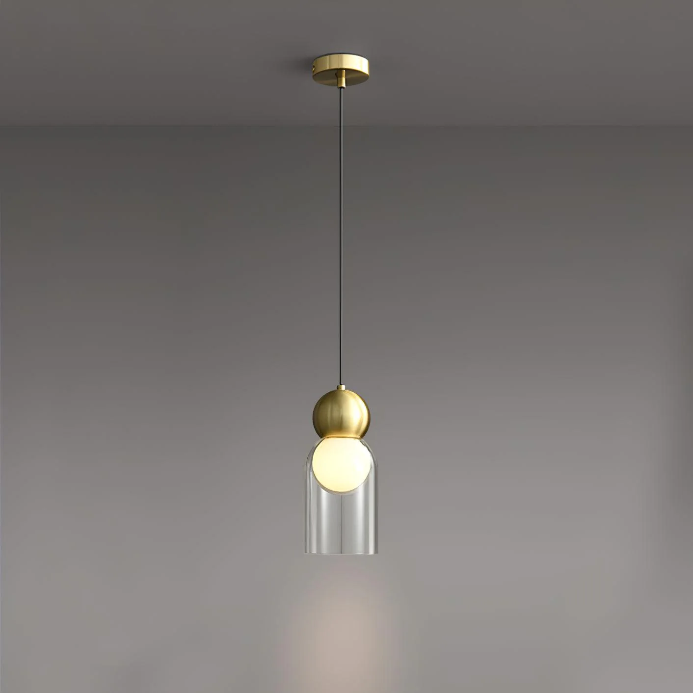 Solara Pendant Lamp Brass Glass Nordic Geometric - Image 14